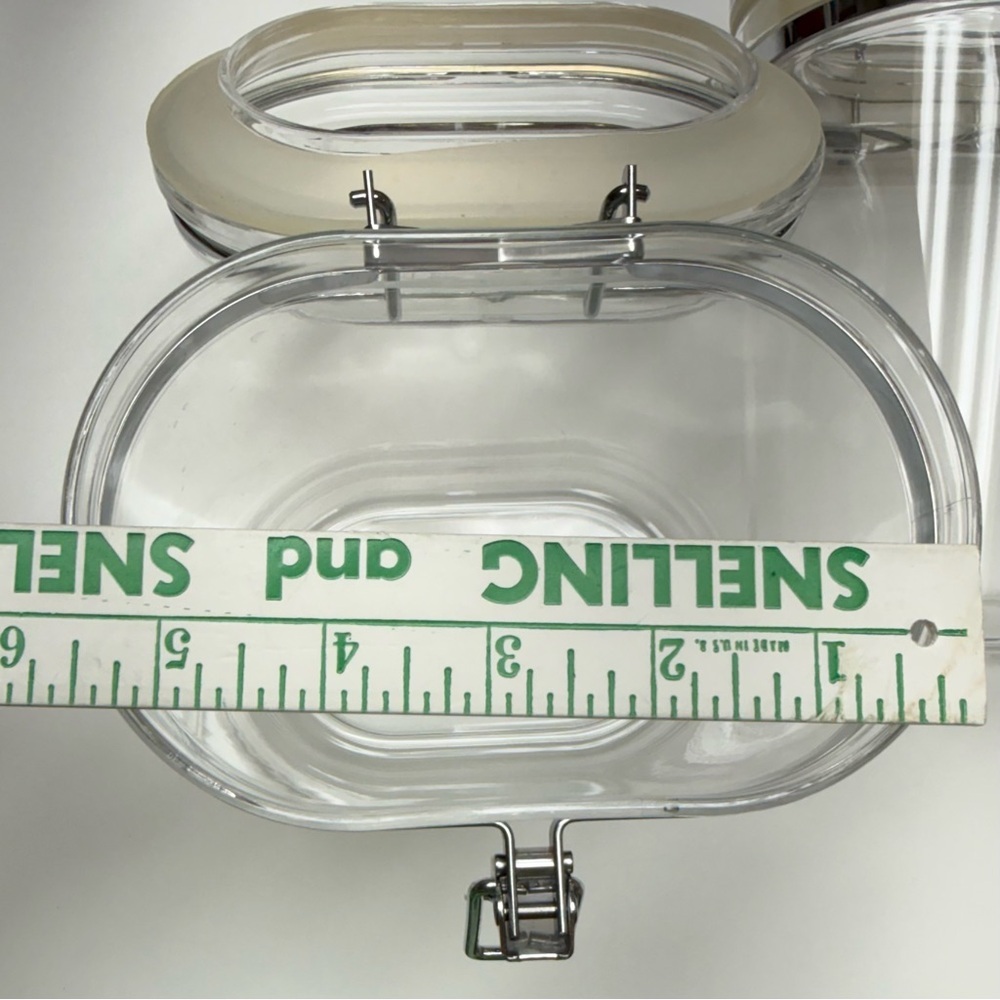 Set of 2 - Clear Airtight Storage Containers, Heavy Duty 5.5 x 3.5 x 8 - Picture 11 of 13
